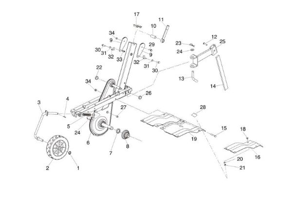 Frame MH 190 RXS Rotary tiller
