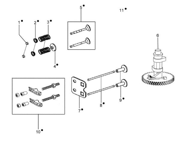 Valve and governor MH 197 RK (K800 HC) Rotary tiller