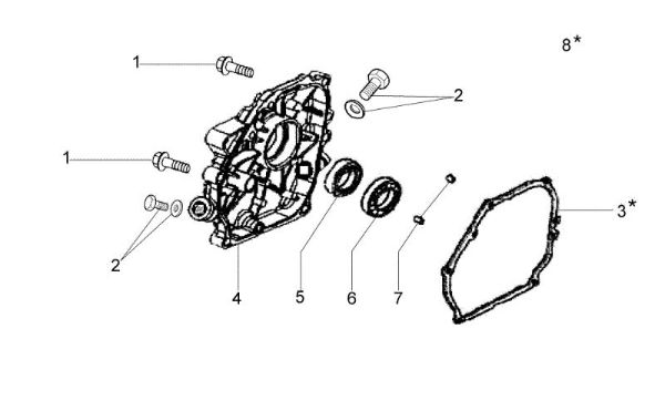 Crankcase cover MH 175 RK (K800 HT) Rotary tiller
