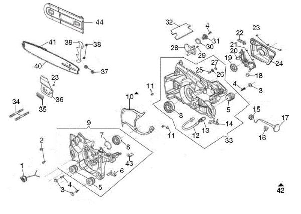 Crankcase GS 51 Chainsaw