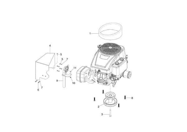 Engine MISTRAL 72/12,5 K H (3in1) Garden tractor