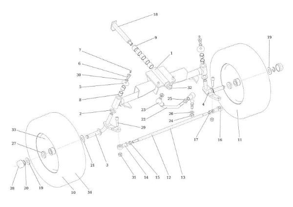 Front axle APACHE 92 EVO Cat.2015 Garden tractor