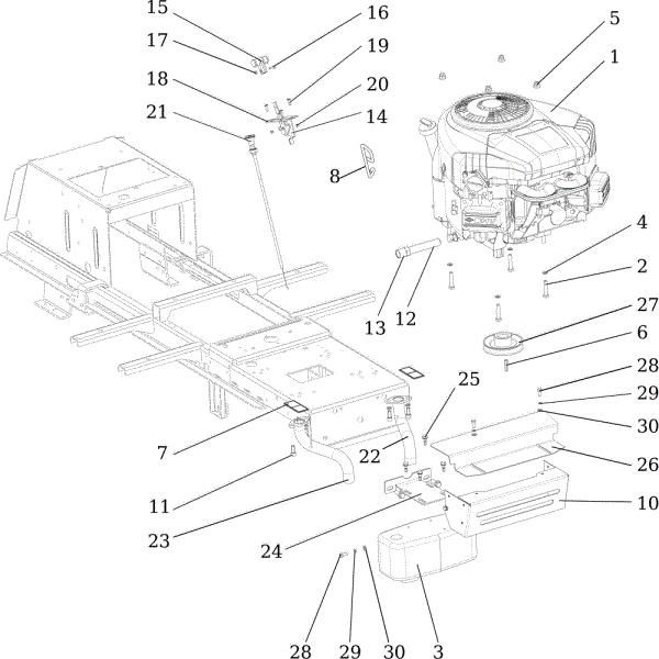 Engine OM 107 L/24 KH (K2400AVD V-Twin) Cat. 2015 Garden tractor