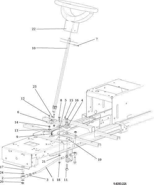 Steering arm OM 92/13H Cat. 2016 Garden tractor