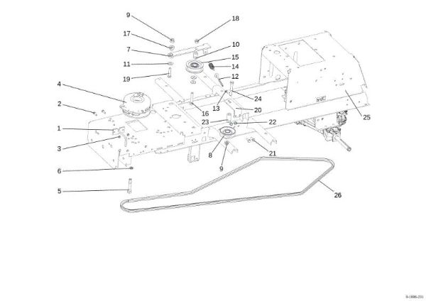 Clutch OM 107 L/17,5 H Cat. 2016 Garden tractor