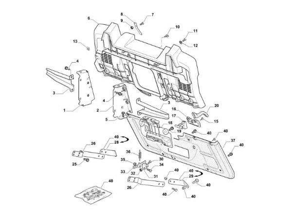Frame (2/2) OM 84/14,5 K H Cat. 2016 Garden tractor