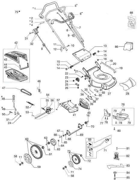 Illustrated parts list GV 48 TK ALLROAD PLUS 4 (K650) Lawnmower