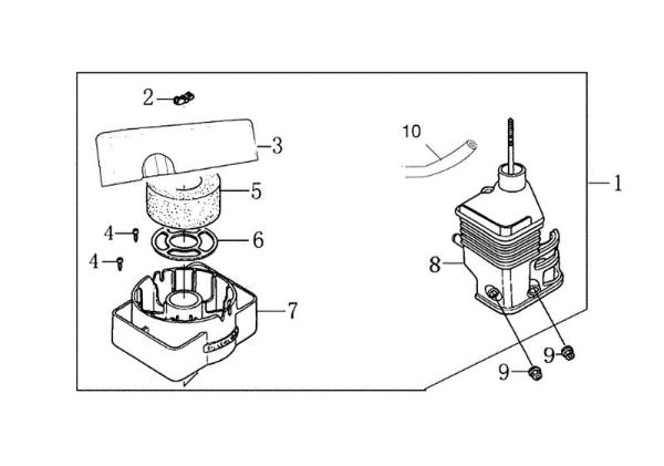 Air filter MH 197 RKS (K800 HC) Rotary tiller