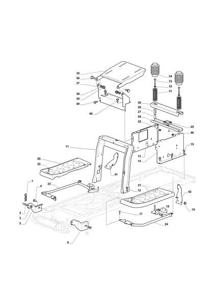 Frame (1/2) OM 84/14,5 K H Cat. 2017 Garden tractor