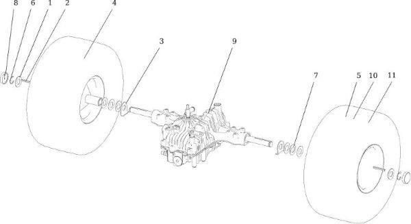 Rear axle CHEYENNE (B&S) Cat. 2017 Garden tractor