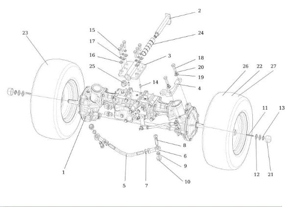 Front axle CHEYENNE (KAWASAKI) Cat. 2017 Garden tractor