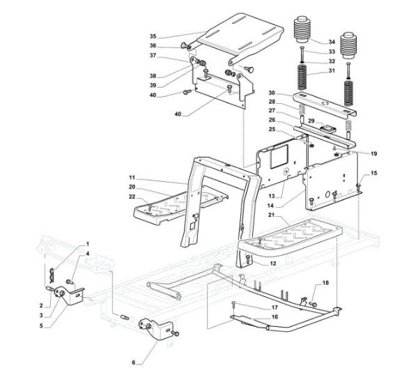 Frame OM 98L/14,5 K H Cat. 2017 Garden tractor