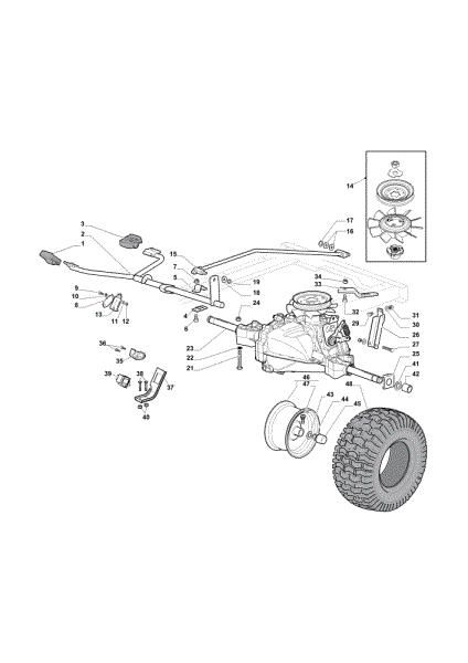 Transmission OM 98L/14,5 K H Cat. 2017 Garden tractor