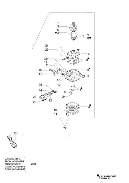 EURO1 carburetor WT-460B 735 T Brushcutter