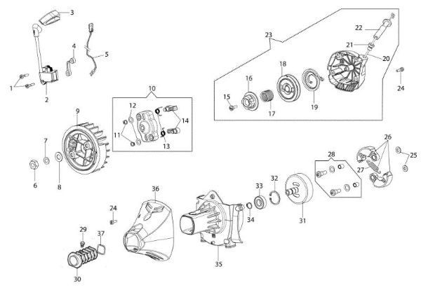 Starter assy BCF 530 Brushcutter