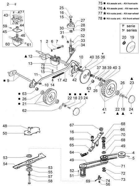 Axle assy LUX 53 KV Lawnmower