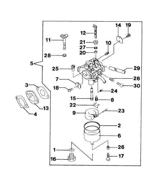 Carburetor LUX 53 KVF Lawnmower
