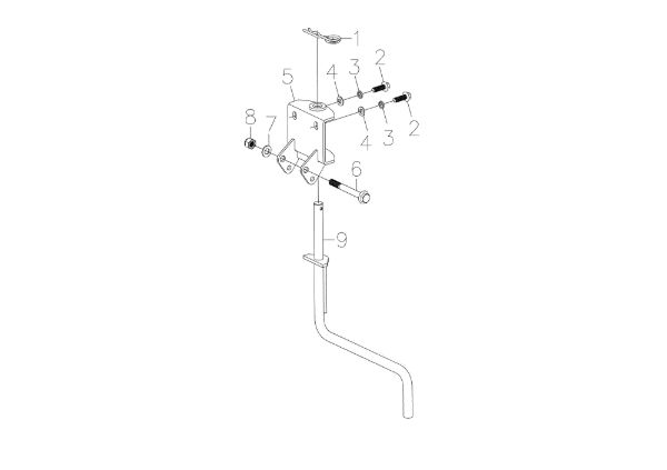 Drag bar MH 198 RK (K800 HC) Rotary tiller
