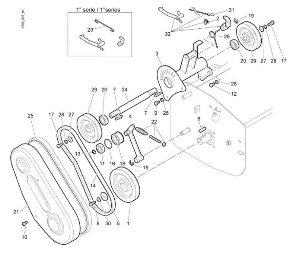 Transmission (2/2) WB 65 HR 11 Flail mowers