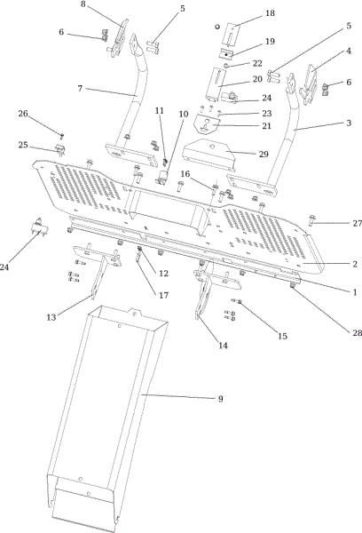 Chute and collector assy OM 124/24 KH (K2400AVD V-Twin) Cat. 2018 Garden tractor