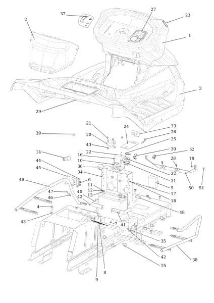 Dashboard OM 92/16KH (K1600AVD) Cat. 2019 Garden tractor