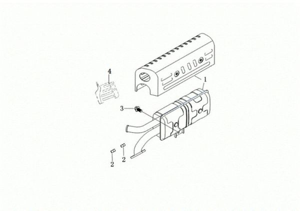 Muffler MH 198 RKS (K800 HC - EURO5) Rotary tiller
