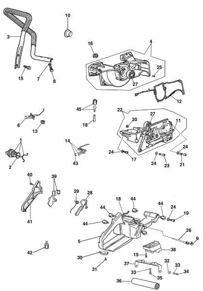 Crankcase and fuel tank 980 TTA Power cutter