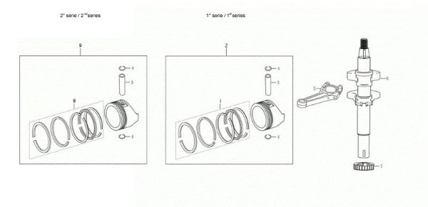 Shaft + piston G 48 TK ALLROAD PLUS 4 (K655) EURO 5 Lawnmower