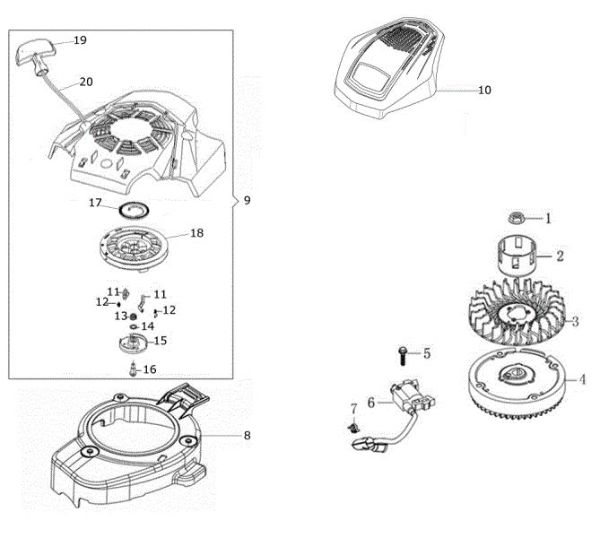 Ignition system G 53 PK COMFORT SD (K 805) EURO 5 Lawnmower