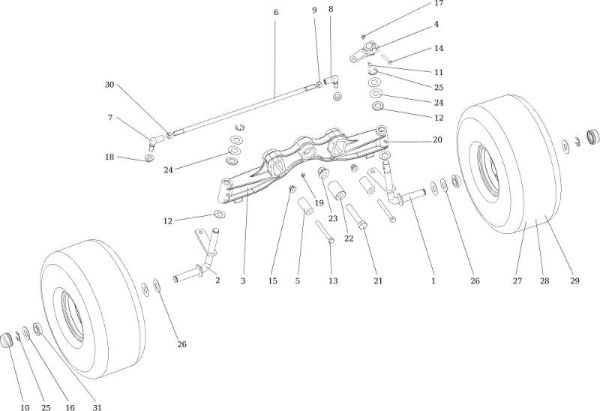 Front axle OM 106/22 HP Cat. 2019 Garden tractor