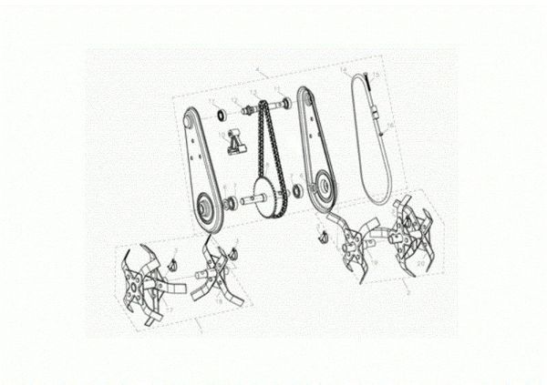 Transmission MH 155 K Rotary tiller