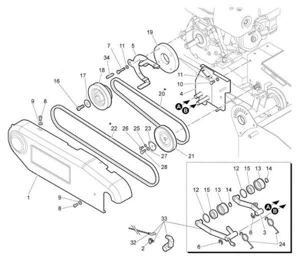 Transmission (1/2) WB 65 (K1100 H) Flail mowers