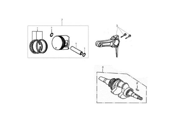 Shaft + piston WB 65 (K1100 H) Flail mowers
