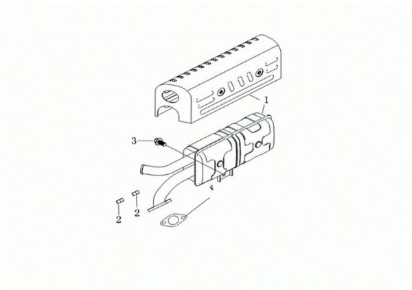 Muffler WB 65 (K1100 H) Flail mowers