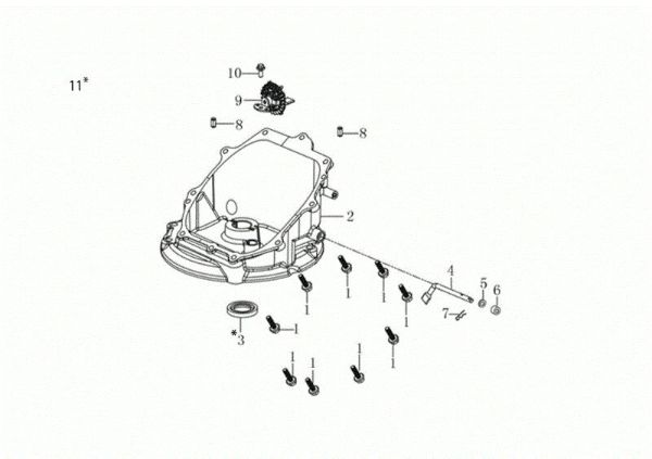 Crankcase cover GH 48 TK Lawnmower