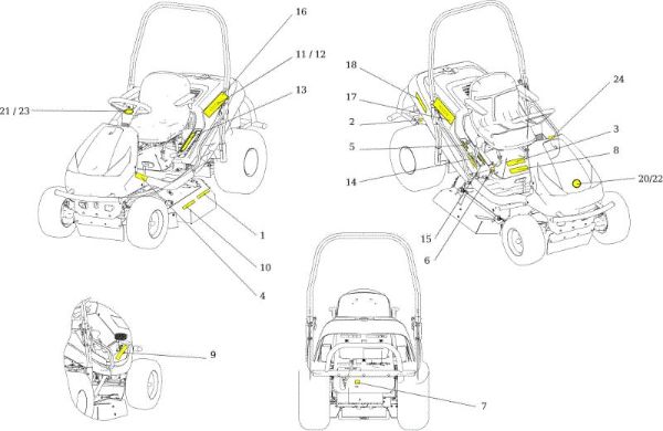 Labels APACHE 92 EVO Cat.2020 Garden tractor