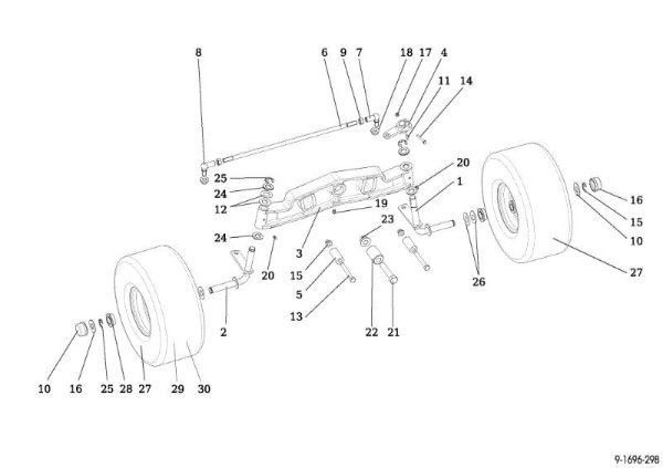 Front axle OM 92/16KH (K1600AVD) Cat. 2021 Garden tractor