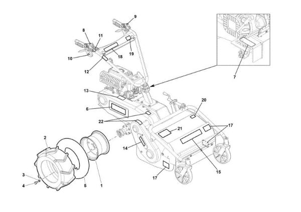 Driving wheel WB50 (K800H) Flail mowers