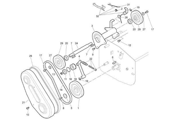 Transmission WB50 (K800H) Flail mowers