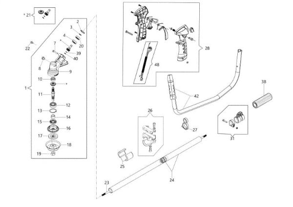Transmission SPARTA 441 T 50Y Brushcutter