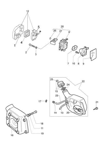 Tank and air filter SPARTA 26 Brushcutter