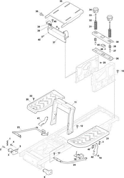 Frame (1/2) OM 84/14,5 K H Cat. 2023 Garden tractor