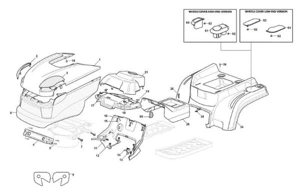 Body (2/2) GLX 14-84G Garden tractor