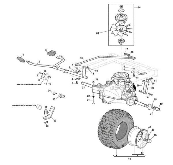 Transmission GLX 14-98HS Garden tractor
