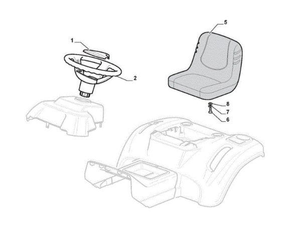 Body (1/2) GLX 20-108HS Garden tractor