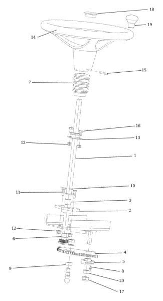 Steering arm APACHE 92 EVO Cat.2023 Garden tractor