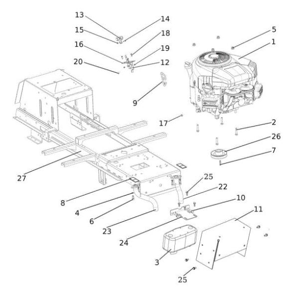 Engine OM 92/16H Cat.2023 Garden tractor