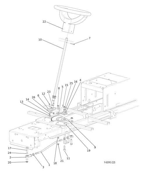 Steering arm OM 92/16H Cat.2023 Garden tractor