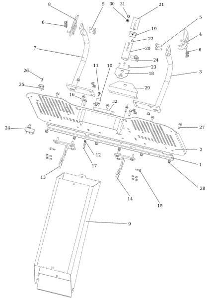 Chute and collector assy OM 106/22 H Cat. 2023 Garden tractor