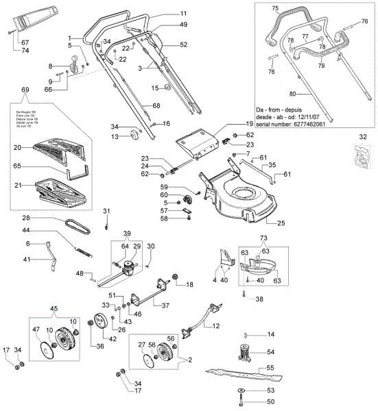 Illustrated parts list (From June 2007) G 48 TBQ Lawnmower